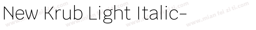 New Krub Light Italic字体转换